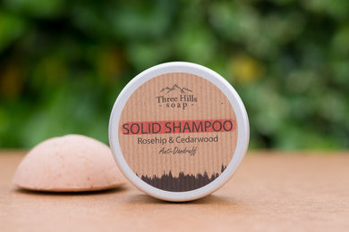 Solid Shampoo Bar - Anti Dandruff with Rosehip & Cedarwood